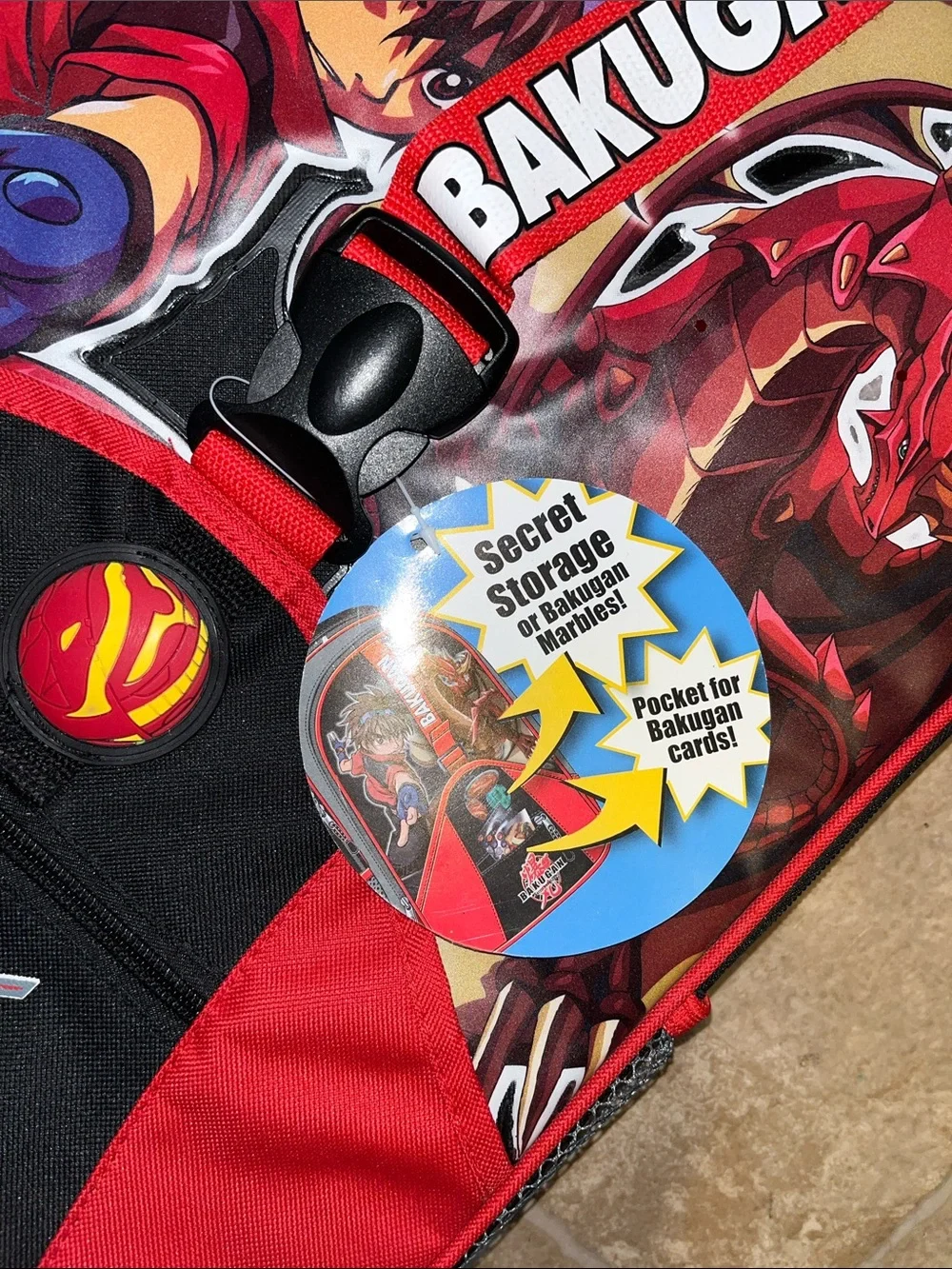 NWT Bakugan Kids Red and Black Backpack